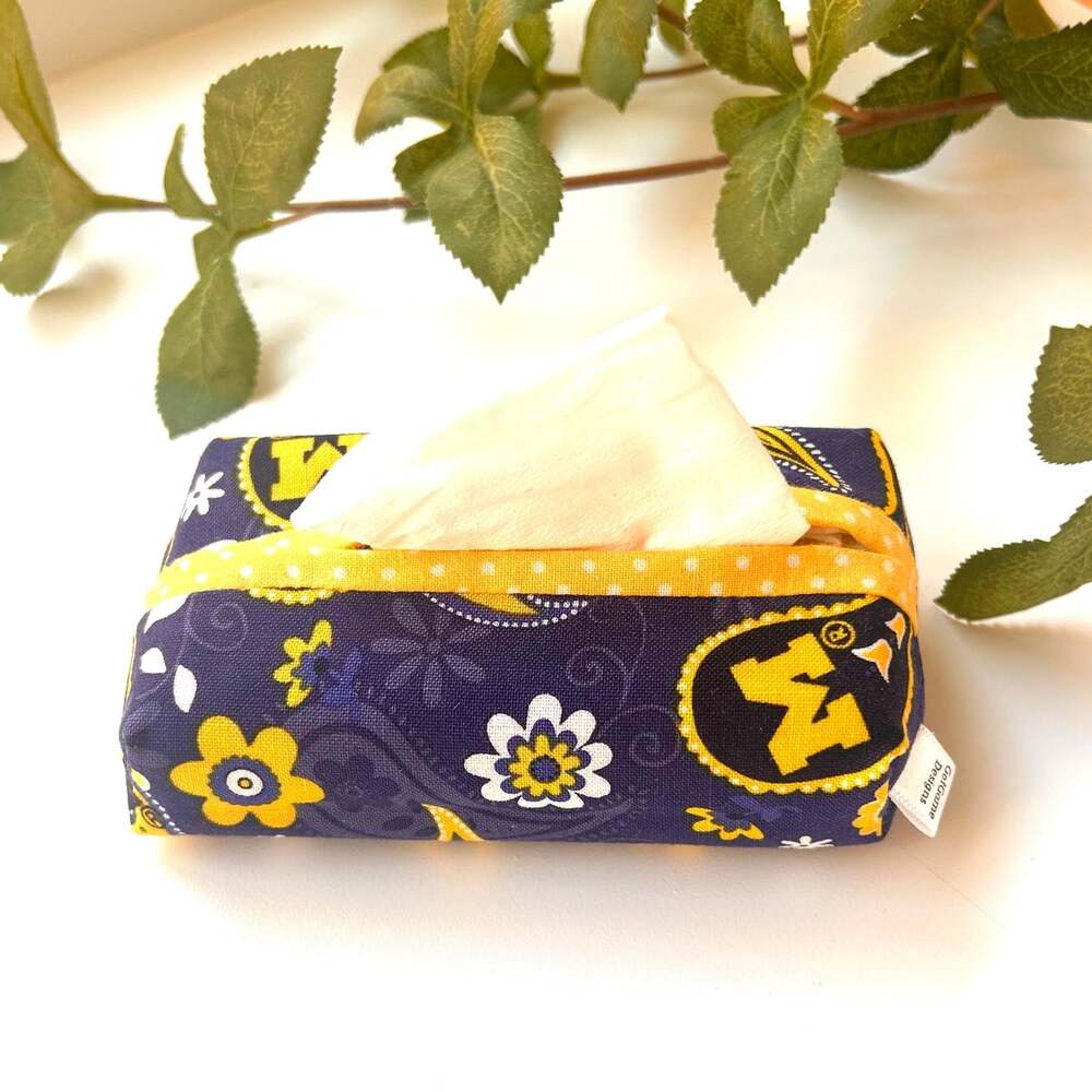 Michigan Wolverines Travel Tissue Holder